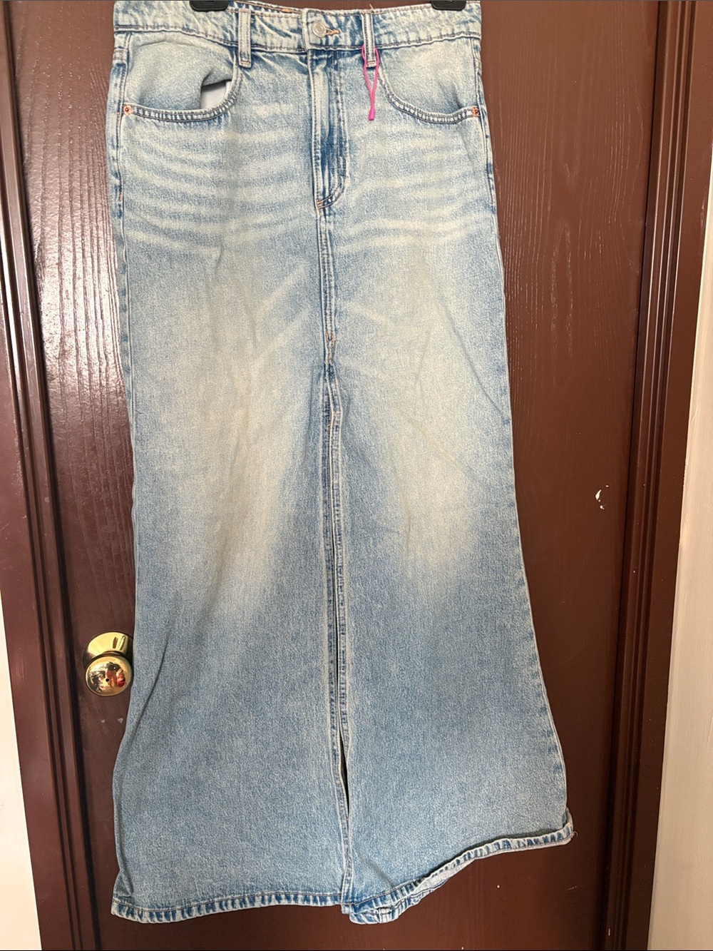 Zara Light Blue Wide-Leg Jeans with Faded Wash